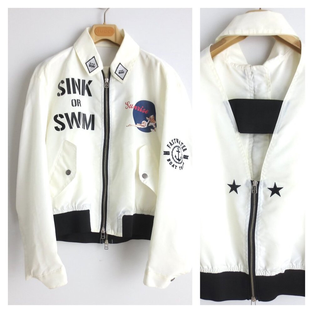 NWOT WOMEN'S WINDBREAKER JACKET OFF WHITE Sz-ONE SIZE